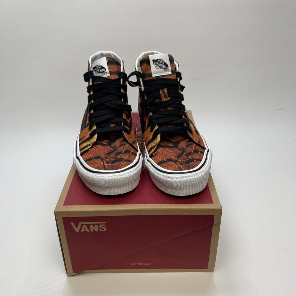 Vans Sk8-Hi Tapered Women’s Sz 8 US Tiger Animal Print AOP Casual Skate Shoes - Picture 3 of 12